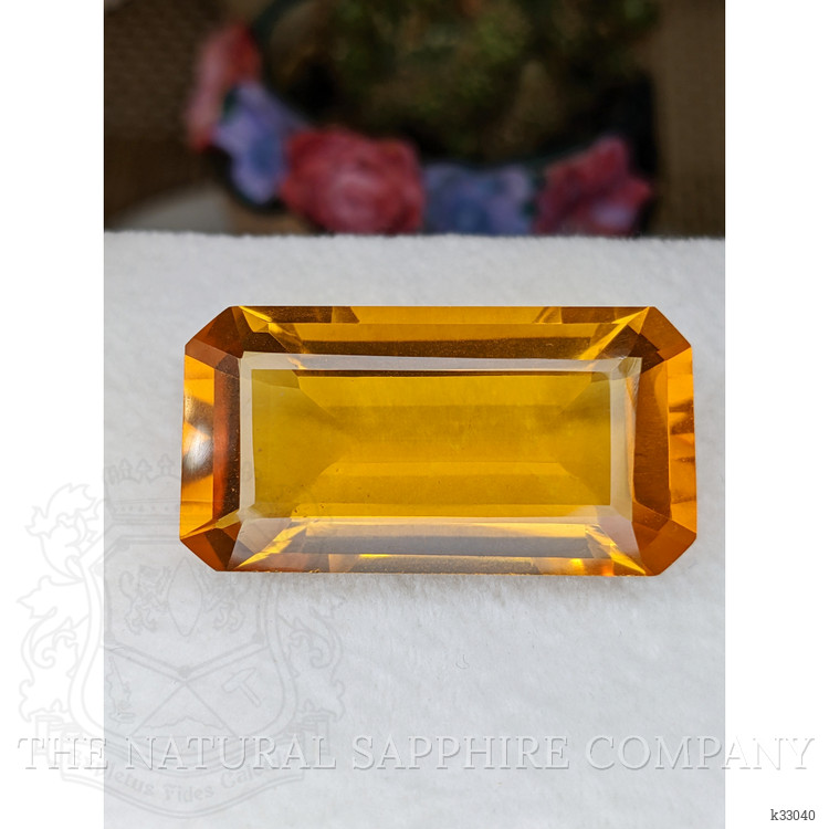 50.68 Ct. Orangish Yellow Citrine from Ceylon (Sri Lanka)