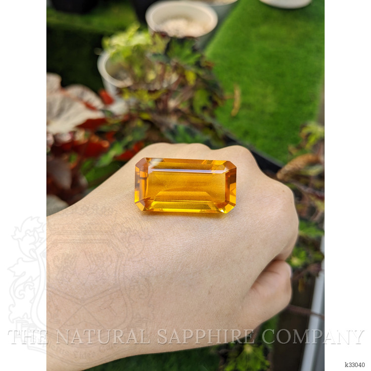 50.68 Ct. Orangish Yellow Citrine from Ceylon (Sri Lanka)