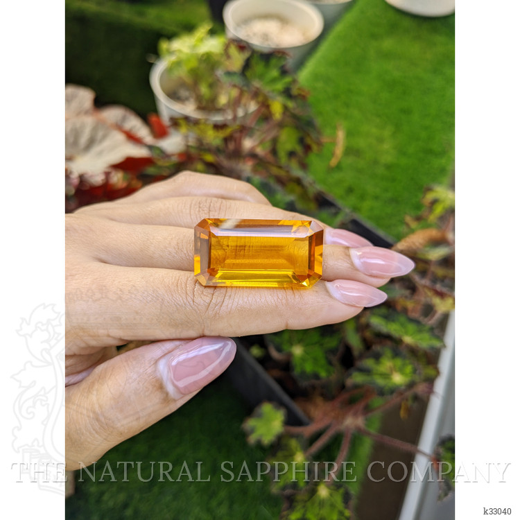 50.68 Ct. Orangish Yellow Citrine from Ceylon (Sri Lanka)