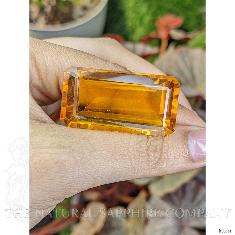 71.38 Ct. Orangish Yellow Citrine from Ceylon (Sri Lanka)