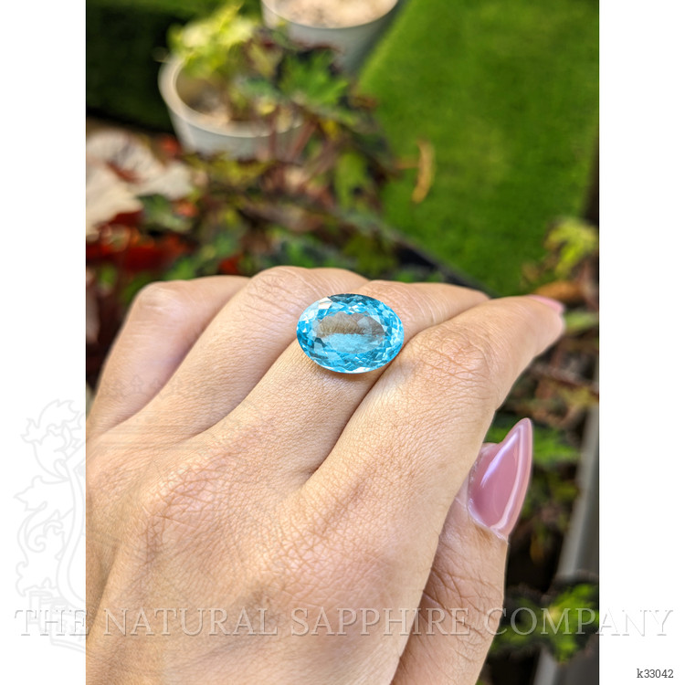 12.76 Ct. Swiss Blue Topaz from Ceylon (Sri Lanka)