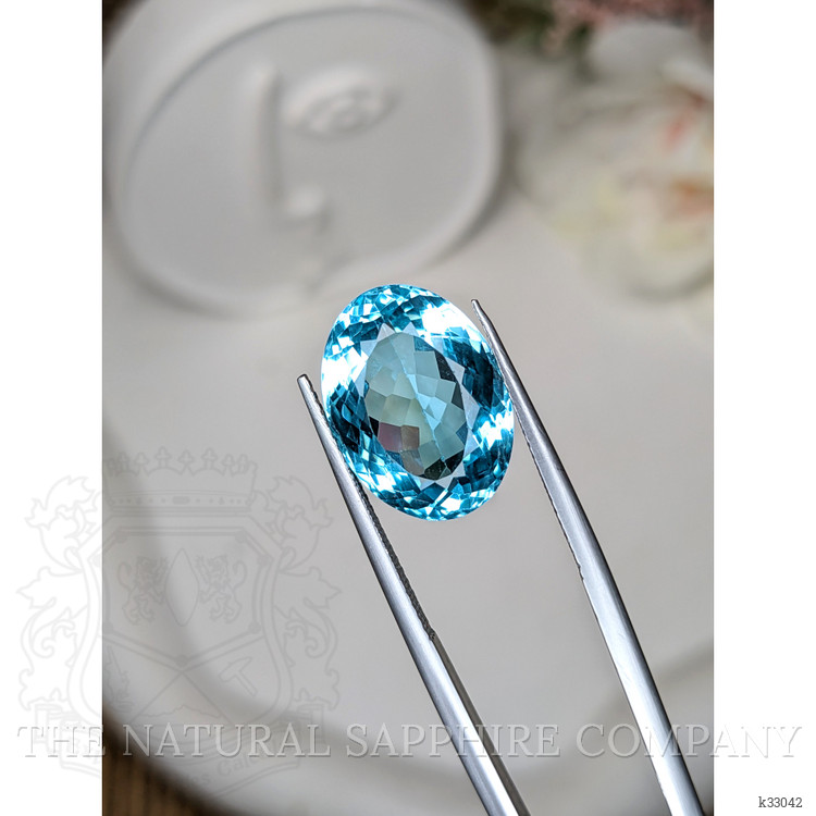 12.76 Ct. Swiss Blue Topaz from Ceylon (Sri Lanka)