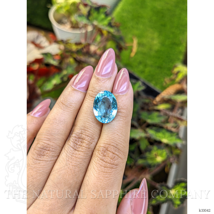 12.76 Ct. Swiss Blue Topaz from Ceylon (Sri Lanka)