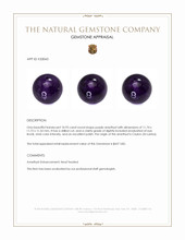 10.93 Ct. Purple Amethyst from Ceylon (Sri Lanka) Appraisal
