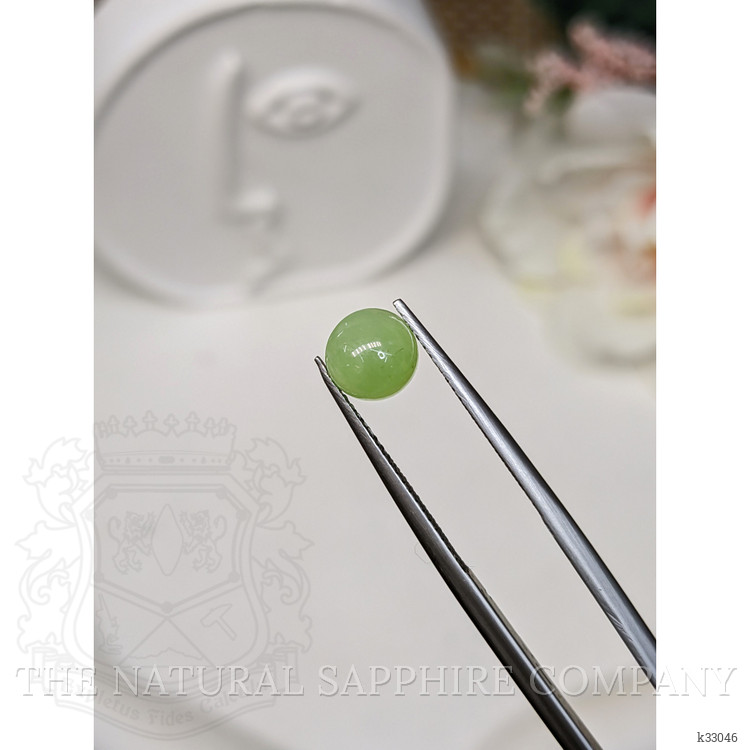 1.78 Ct. Green Cabochon Jade from Burma (Myanmar)