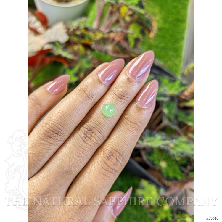 1.78 Ct. Green Cabochon Jade from Burma (Myanmar)