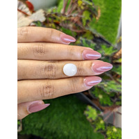 4.91 Ct. White Cabochon Adularescence Moonstone from Ceylon (Sri Lanka) Life Style
