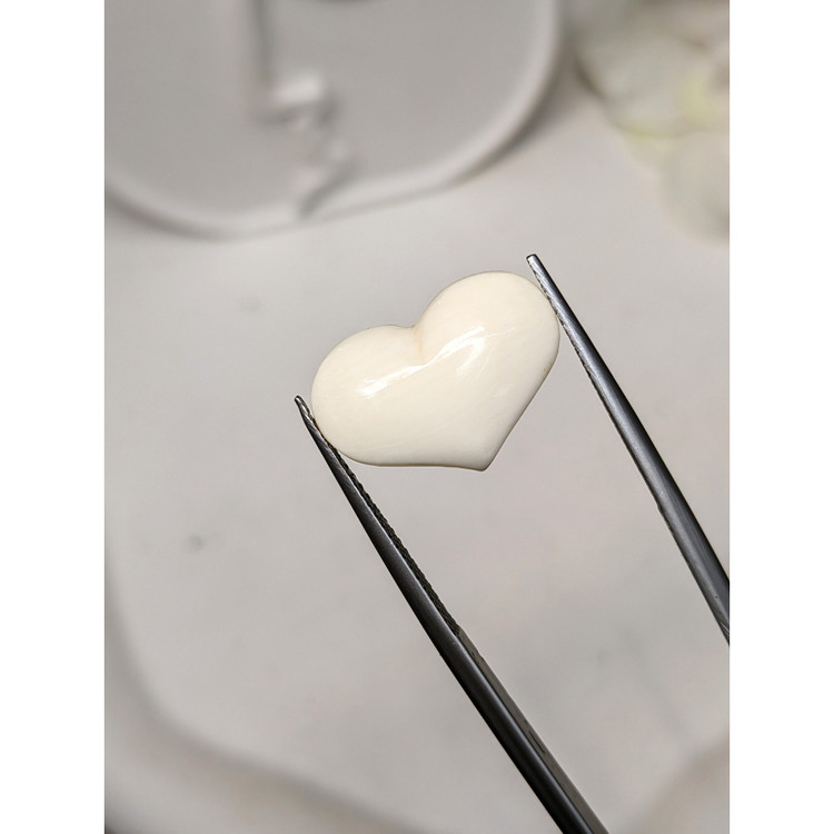 4.01 Ct. Salmon and White Cabochon Coral from Australia