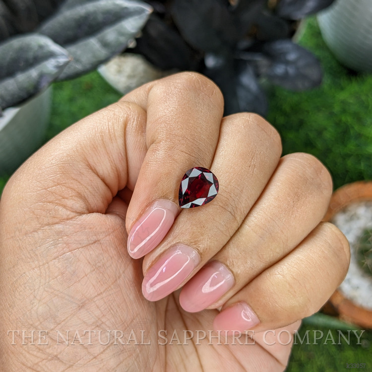 3.08 Ct. Red Garnet from Ceylon (Sri Lanka)
