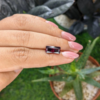 3.70 Ct. Purplish Red Garnet from Ceylon (Sri Lanka) Life Style