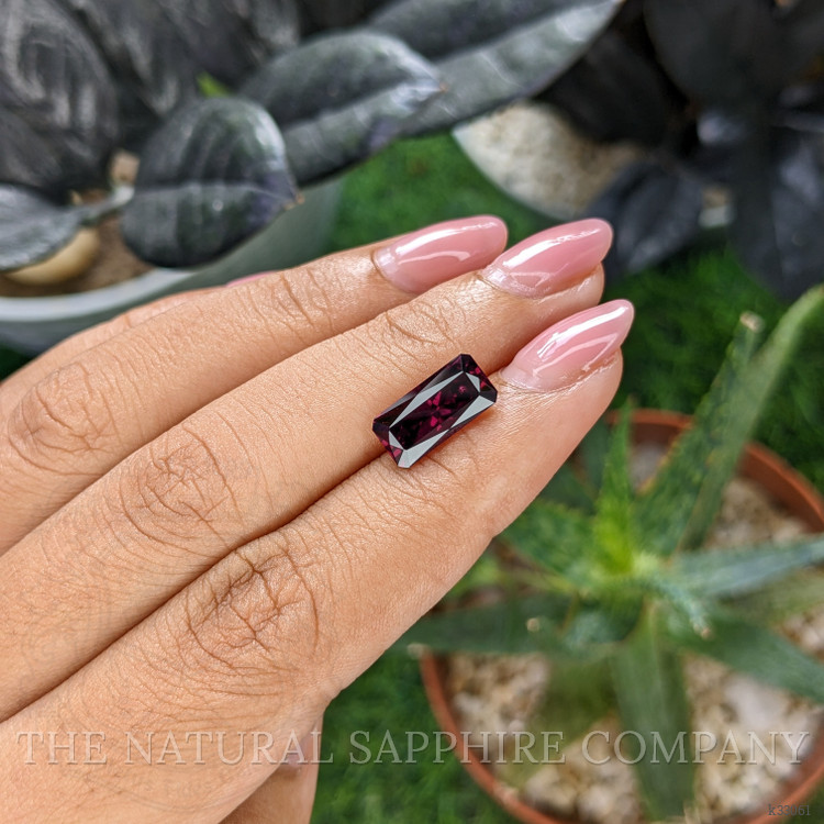 3.70 Ct. Purplish Red Garnet from Ceylon (Sri Lanka)