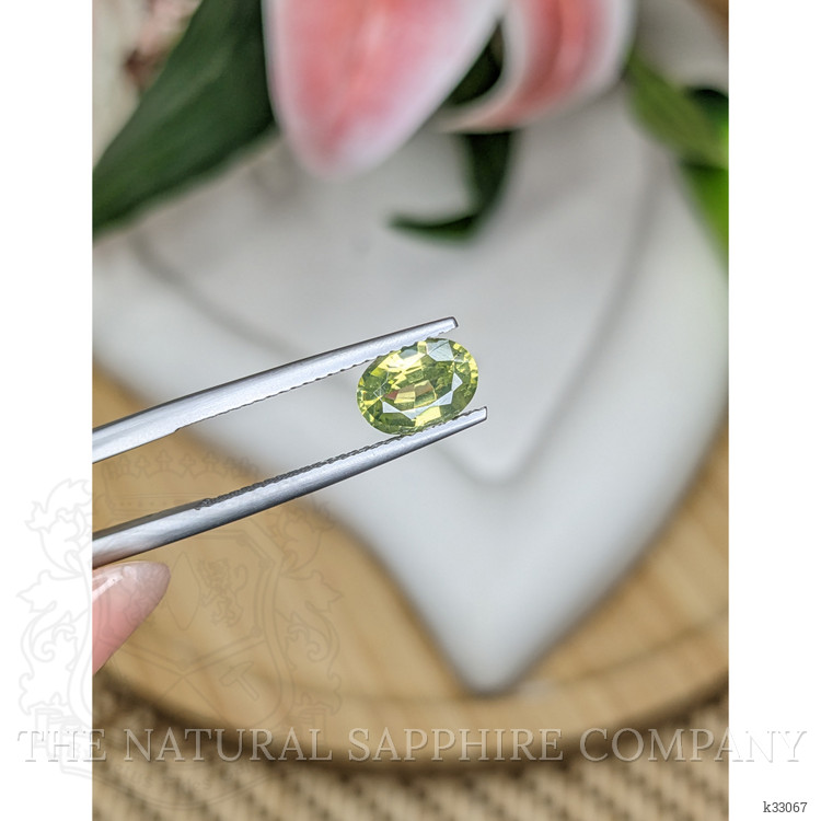 1.57 Ct. Yellowish Green Zircon from Ceylon (Sri Lanka)