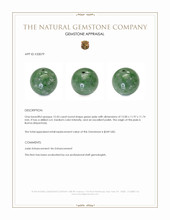 12.43 Ct. Green Jade from Burma (Myanmar) Appraisal
