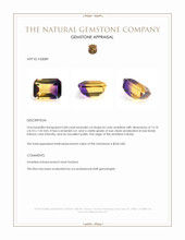 5.84 Ct. Bi Color Ametrine from Brazil Appraisal