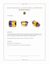 7.38 Ct. Bi Color Ametrine from Brazil Appraisal