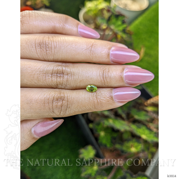 0.52 Ct. Yellowish Green Peridot from Ceylon (Sri Lanka)