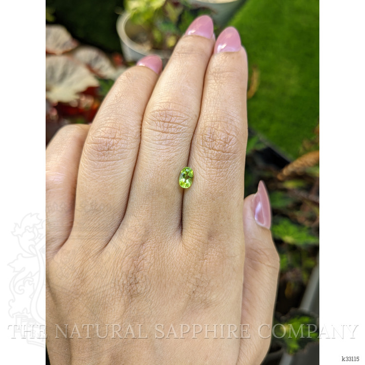 0.61 Ct. Yellowish Green Peridot from Ceylon (Sri Lanka)