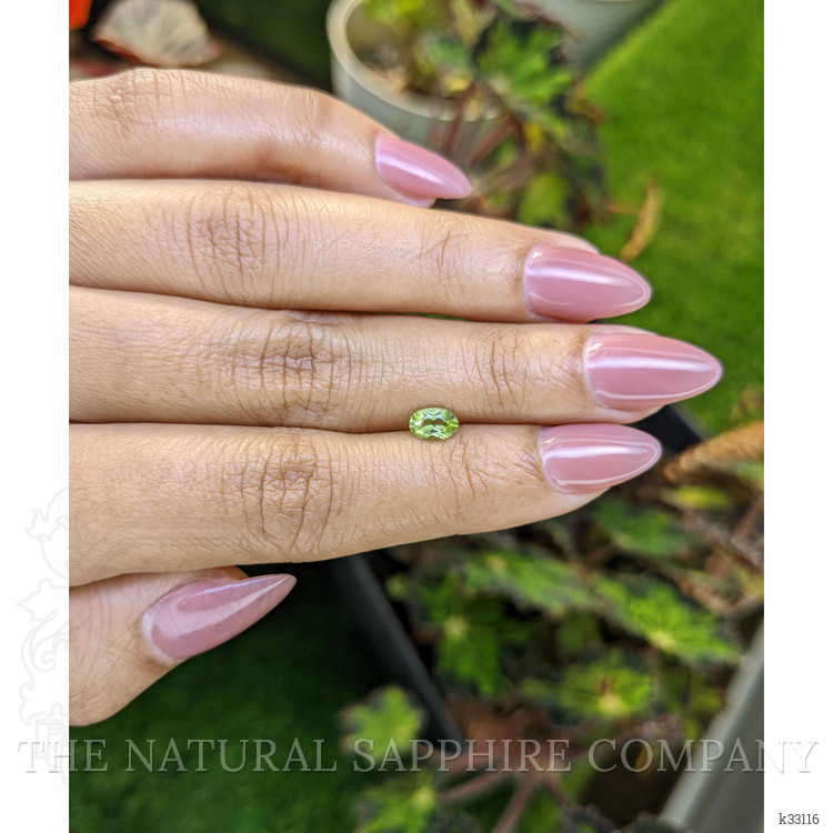 0.51 Ct. Green (Lime Green) Peridot from Ceylon (Sri Lanka)