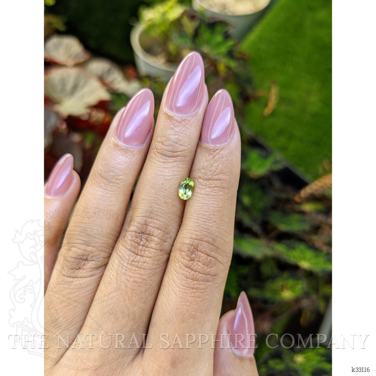 0.51 Ct. Green (Lime Green) Peridot from Ceylon (Sri Lanka)