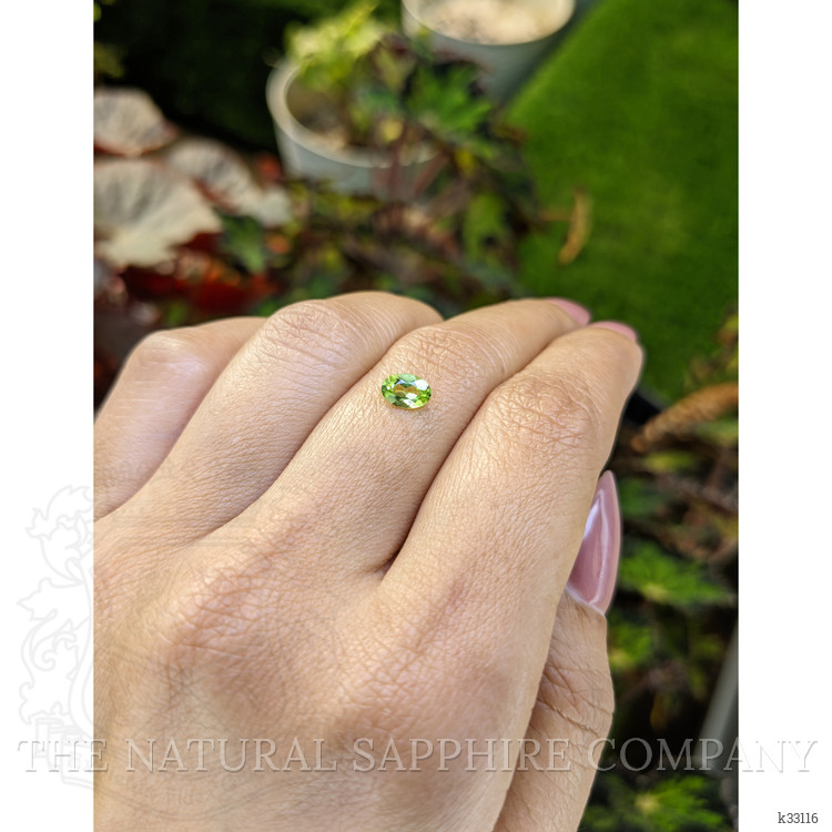 0.51 Ct. Green (Lime Green) Peridot from Ceylon (Sri Lanka)