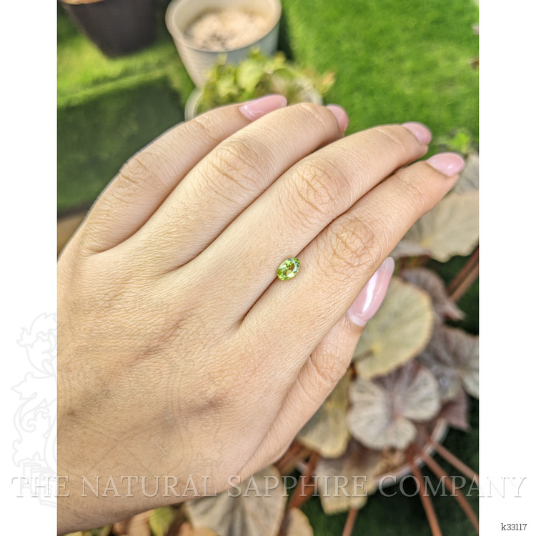 0.57 Ct. Yellowish Green Peridot from Ceylon (Sri Lanka)
