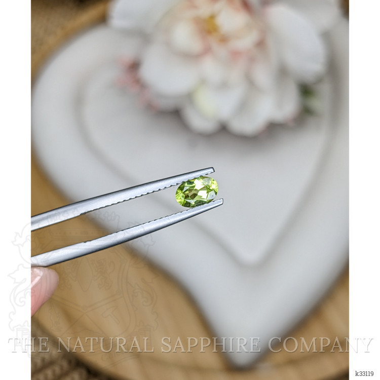 0.53 Ct. Yellowish Green Peridot from Ceylon (Sri Lanka)