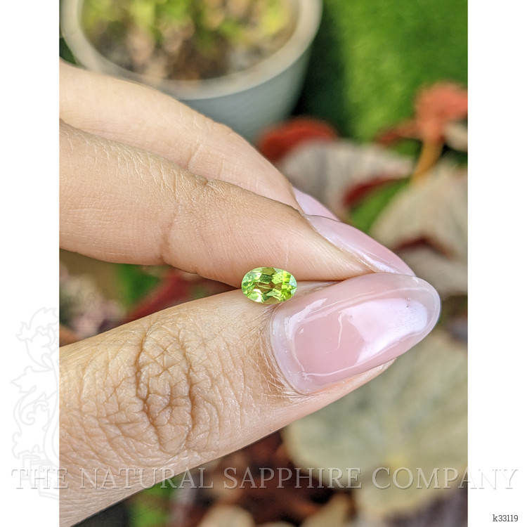 0.53 Ct. Yellowish Green Peridot from Ceylon (Sri Lanka)