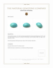 1.67 Ct. Cabochon Turquoise from Persia Appraisal