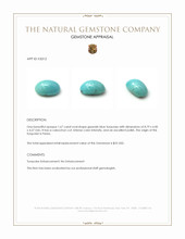 1.67 Ct. Cabochon Turquoise from Persia Appraisal