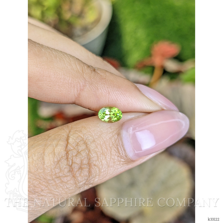 0.55 Ct. Yellowish Green Peridot from Ceylon (Sri Lanka)