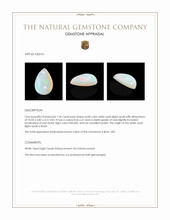 1.34 Ct. Multi Color Cabochon White Opal (Light Opal) from Brazil Appraisal
