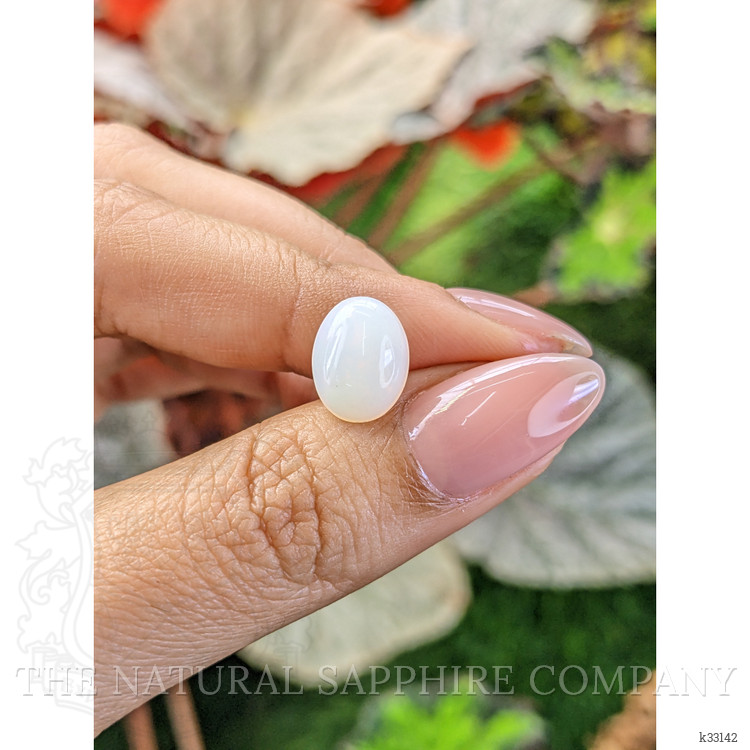 2.23 Ct. Multi Color Cabochon White Opal (Light Opal) from Brazil