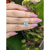 2.04 Ct. Greenish Blue Aquamarine from Ceylon (Sri Lanka) Life Style