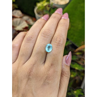 2.04 Ct. Greenish Blue Aquamarine from Ceylon (Sri Lanka) Life Style
