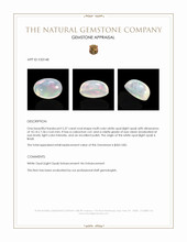 5.37 Ct. Multi Color Cabochon White Opal (Light Opal) from Brazil Appraisal