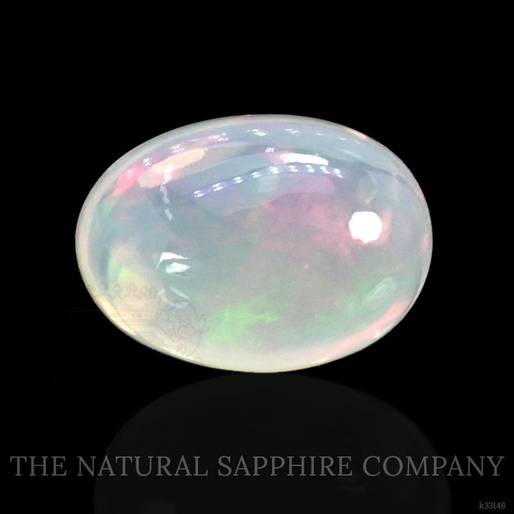 5.37 Ct. Multi Color Cabochon White Opal (Light Opal) from Brazil