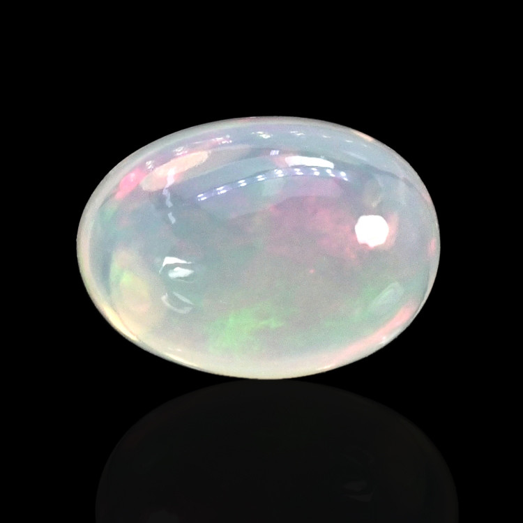 5.37 Ct. Multi Color Cabochon White Opal (Light Opal) from Brazil