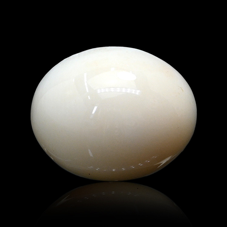 2.94 Ct. Salmon and White Cabochon Coral from Italy