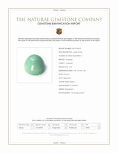 4.94 Ct. Bluish Green Cabochon Turquoise from Persia(Iran) Scan Report