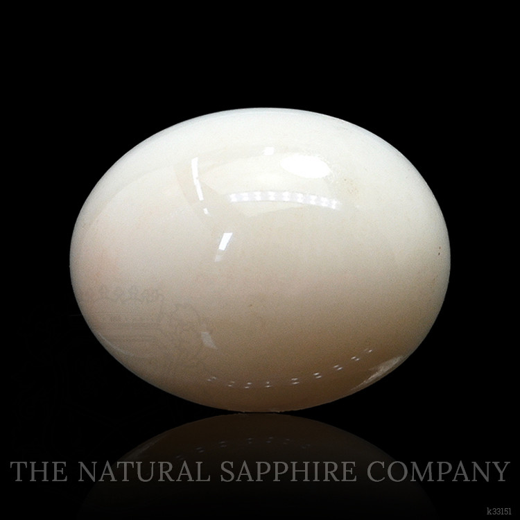 2.66 Ct. Salmon and White Cabochon Coral from Italy