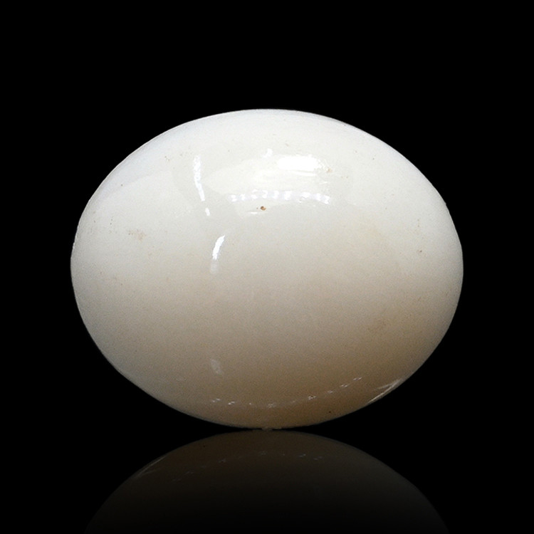 2.30 Ct. Salmon and White Cabochon Coral from Italy