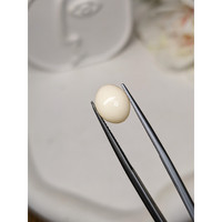 2.30 Ct. Salmon and White Cabochon Coral from Italy Life Style