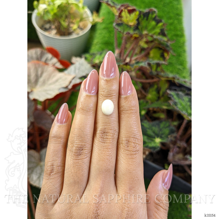 2.72 Ct. Salmon and White Cabochon Coral from Italy