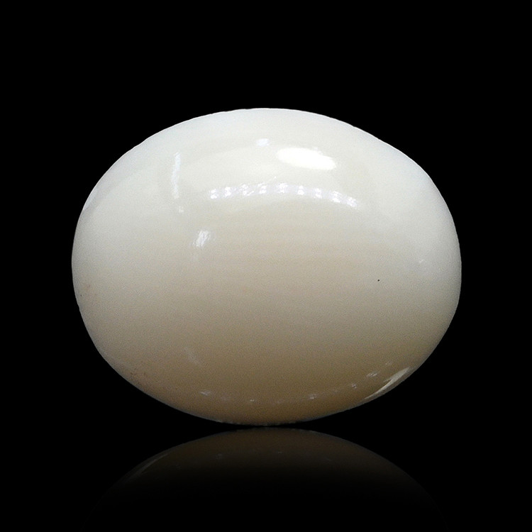 2.07 Ct. Salmon and White Cabochon Coral from Italy