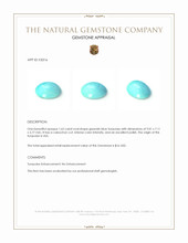 1.63 Ct. Greenish Blue Cabochon Turquoise from USA Appraisal