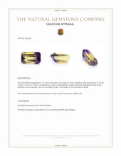 7.15 Ct. Bi Color Ametrine from Brazil Appraisal