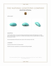 1.30 Ct. Cabochon Turquoise from Persia Appraisal