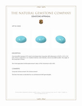 0.93 Ct. Cabochon Turquoise from Persia Appraisal