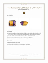 5.68 Ct. Bi Color Ametrine from Brazil Appraisal