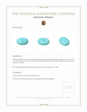 0.72 Ct. Cabochon Turquoise from Persia Appraisal
